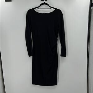 Weekend Max Mara Women's Boat Neck Ruched Dress - Black - Small